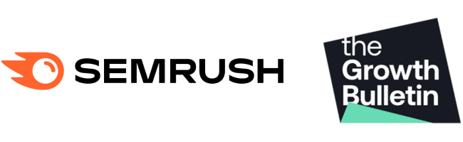 The Growth Bulletin x Semrush logo